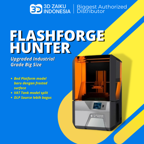 SLA DLP 3D Printer Flashforge Hunter Upgraded Industrial Grade Presisi